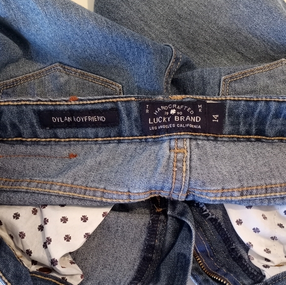 Lucky Brand Dylan Cropped Boyfriend Jeans Girls Size 14 - Picture 16 of 16